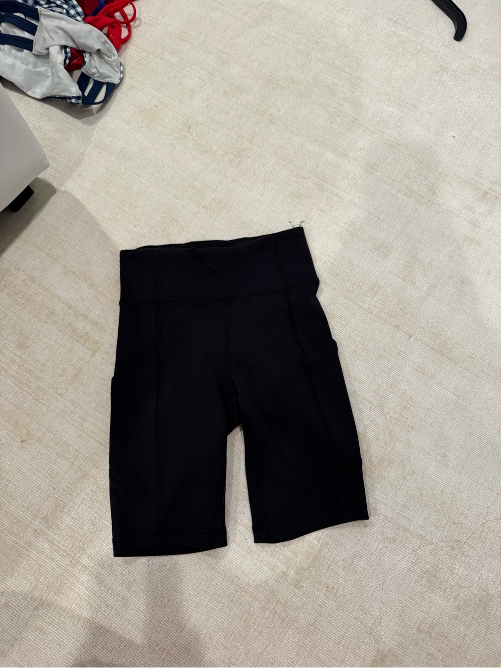 High-Waist Black Women's Active Bike Shorts